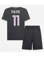 AC Milan Christian Pulisic #11 Tredjedraktsett Barn 2024-25 Korte ermer (+ bukser)